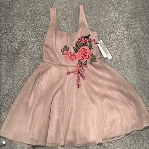 Elegant Mauve floral Dress